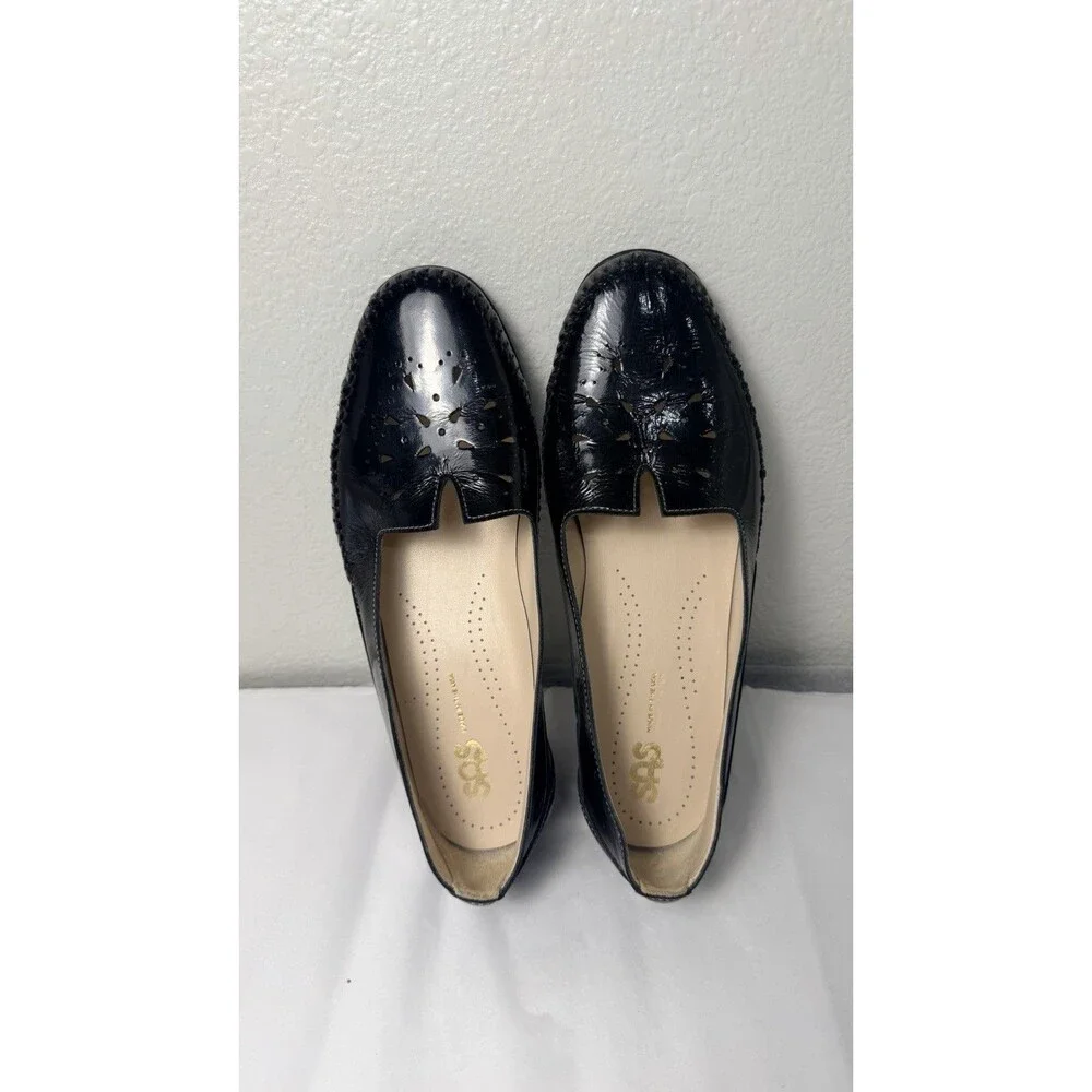 SAS Women’s 8.5 W Black Leather Comfort Pumps Shoes Made in USA